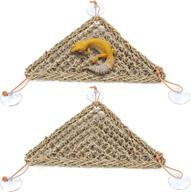 🦎 kathson 100% natural grass fibers reptile hammock bed - perfect tank accessories for lizards, geckos, and hermit crabs: 2pcs logo