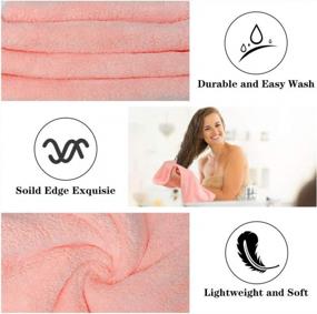 img 3 attached to Instant Hair Drying Towel With Button - Pocova Microfiber Hair Wrap For Women, 3 Pack Hair Care Cap For Bath & Shower In Blue, Pink, And Grey Colors - Rapid Hair Turban For Quick Dry