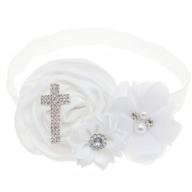 baptism christening headbands girls flower baby care logo