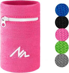 img 4 attached to Stay Organized During Exercise: NEWZILL Wrist Wallet With Zipper For Running, Walking & More!