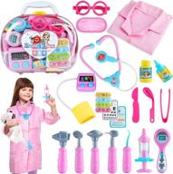imaginative playtime fun: stethoscope and doctor costume included in doctor kit for kids logo