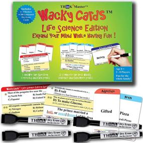img 4 attached to Think2Master Wacky Cards: Fun Life Science Card Game For Kids & Adults - Make Hilarious Sentences While Learning!