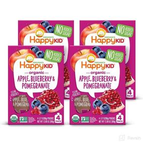 img 4 attached to 🍎 Happy Kid Organic Superfoods Twist Apple Blueberry Pomegranate (3.17oz, Pack of 16) - Resealable Baby Toddler Kid Snacks with No Added Sugar - Non-GMO Kosher - Packaging May Vary