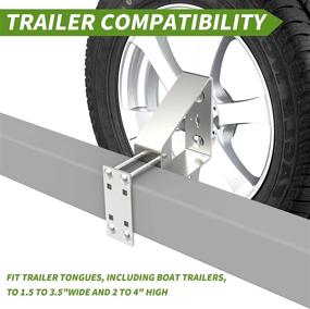 img 2 attached to 🔧 Foozet Spare Tire Mount for Trailer, Heavy-Duty Spare Tire Carrier with 120 lbs Weight Capacity, Compatible with 4, 5, 6 Lugs Wheels on 4, 4.5, 4.75, 5, or 5.5-inch Hole Patterns