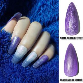 img 2 attached to AHAMIOU Shimmer Mermaid Glitter Manicure