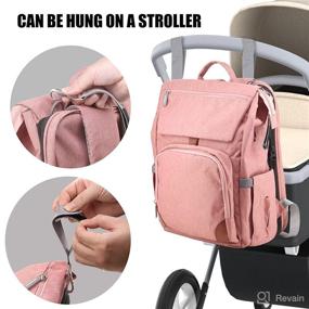 img 2 attached to 🎒 3-in-1 Baby Bag: Diaper Backpack with Changing Station - Perfect Pink Diaper Bag for Girls