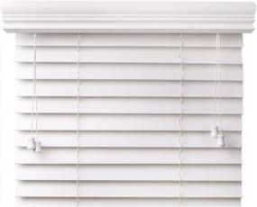 img 4 attached to Customizable 2" Premium Faux Wood Blinds In Snow White Smooth- Perfect Fit For 51" W X 36" L Windows!