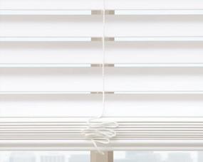 img 1 attached to Customizable 2" Premium Faux Wood Blinds In Snow White Smooth- Perfect Fit For 51" W X 36" L Windows!