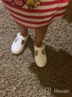 img 1 attached to DADAWEN Child's T-Shaped Leather Flats: Stylish Toddler Girls' Shoes review by Miguel Yurco