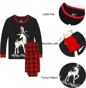 img 2 attached to 👨 Cozy and Stylish Family Cotton Matching Pajamas Sets