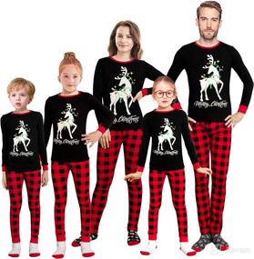 img 4 attached to 👨 Cozy and Stylish Family Cotton Matching Pajamas Sets