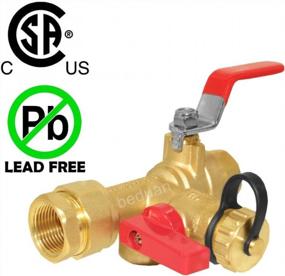 img 1 attached to 3/4" IPS Tankless Water Heater Service Valve Kit With Pressure Relief Valve, Clean Brass Construction By Beduan