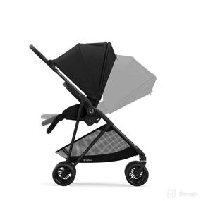 img 2 attached to 👶 CYBEX Melio Carbon Stroller - Lightweight and Compact Full-Size Reversible Seat, One Hand Fold, Travel System Ready - Deep Black, Ideal Infant Stroller for 6 Months+