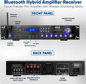 img 3 attached to 🔊 3000 Watt Pyle Bluetooth Hybrid Amplifier Receiver with Wireless Streaming Ability - Home Theater Pre-Amplifier, MP3/USB/SD/AUX/FM Radio