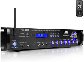 img 4 attached to 🔊 3000 Watt Pyle Bluetooth Hybrid Amplifier Receiver with Wireless Streaming Ability - Home Theater Pre-Amplifier, MP3/USB/SD/AUX/FM Radio