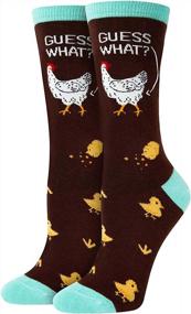 img 3 attached to Quirky Animal Lover'S Delight: Funny Chicken, Cow, And Dog Socks With UFO Design For Women And Girls - SOCKFUN Gift Collection