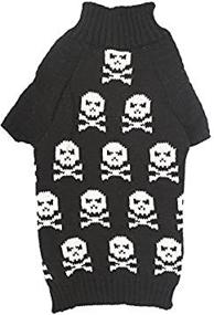 img 2 attached to Lanyar Black Pet Halloween Holiday Clothes Skull Dog Sweater 🎃 - Small (S) Size: Stylish and Spooky Attire for Small Dogs