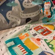 img 3 attached to 🏢 Fisher-Price Activity City Gym: Jumbo Playmat with Music, Lights, Vehicle Toys, and Extra-Large Play Space for Infants and Toddlers review by Agata Bachanek ᠌