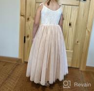 img 1 attached to Maxi Tulle Party Dress For Girls - Strap Lace Tiered Flower Girl Dresses review by Damian Lousteau