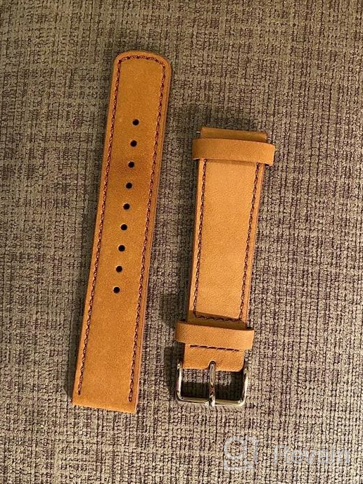 img 1 attached to Upgrade Your Watch With WOCCI Retro Nubuck Leather Straps – Quick Release Replacement Bands For Every Style review by Julio Diaz