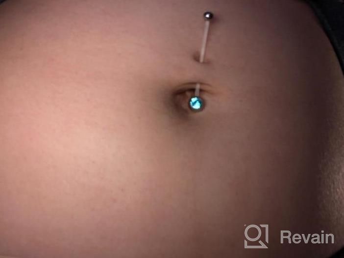 img 1 attached to 14G 1&1/2 Inch Length Pregnancy Maternity Flexible Bioplast Long Belly Button Rings Navel Retainer Body Piercing Varied Style JFORYOU review by Barbara Goodwin