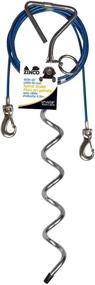 img 4 attached to Zinco Dog Tie-Out Spiral Stake: Durable 18-Inch 🐕 Ground Screw, Prevents Pulling & Bending, Includes 10-Foot Coated Cable