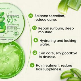 img 3 attached to Skymore 300ML Aloe Vera Gel: Natural Pure Facial Mask For Sunburn, Dry Skin & Moisturizing