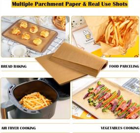 img 1 attached to Katbite 200Pcs 9X13 Inch Heavy Duty Unbleached Parchment Paper, Parchment Paper Sheets For Baking Cookies, Cooking, Frying, Air Fryer, Grilling Rack, Oven(9X13 Inch)
