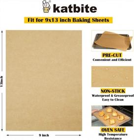 img 3 attached to Katbite 200Pcs 9X13 Inch Heavy Duty Unbleached Parchment Paper, Parchment Paper Sheets For Baking Cookies, Cooking, Frying, Air Fryer, Grilling Rack, Oven(9X13 Inch)