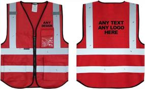img 4 attached to 3M Salzmann Personalized Reflective Multi-Pocket Vest With Custom Print