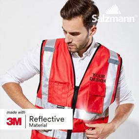 img 2 attached to 3M Salzmann Personalized Reflective Multi-Pocket Vest With Custom Print