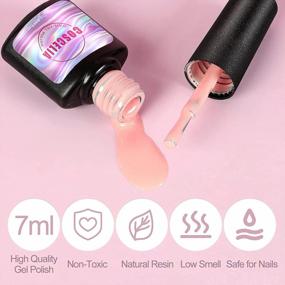 img 1 attached to Gel Nail Polish Kit With U V Light Starter Kit Winter Colors White Pink Silver Glitter Nail Gel Polish Set With Base And Top Coat U V LED Nail Lamp Nail Art Manicure Decoration Tools Nail Salon Home DIY Valentine'S Day Gift For Women