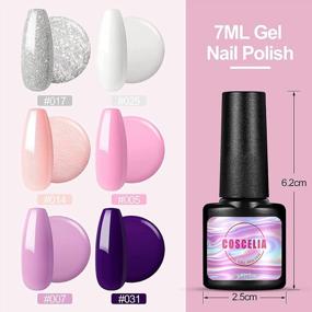 img 2 attached to Gel Nail Polish Kit With U V Light Starter Kit Winter Colors White Pink Silver Glitter Nail Gel Polish Set With Base And Top Coat U V LED Nail Lamp Nail Art Manicure Decoration Tools Nail Salon Home DIY Valentine'S Day Gift For Women