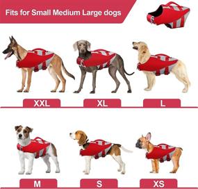 img 1 attached to 🐶 Kuoser Dog Life Jacket - Adjustable Reflective Piping Ripstop Pet Life Preserver with High Flotation for Dogs of All Sizes - Ideal for Pool, Beach, and Boating Fun