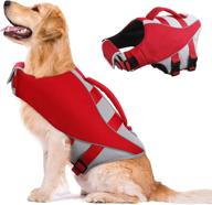 🐶 kuoser dog life jacket - adjustable reflective piping ripstop pet life preserver with high flotation for dogs of all sizes - ideal for pool, beach, and boating fun логотип