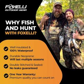 img 2 attached to Foxelli Camo Neoprene Chest Waders For Men & Women - Waterproof Bootfoot Hunting & Fishing Waders With Boots.
