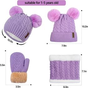 img 3 attached to Winter Gloves Toddler Thermal Childrens Girls' Accessories : Cold Weather