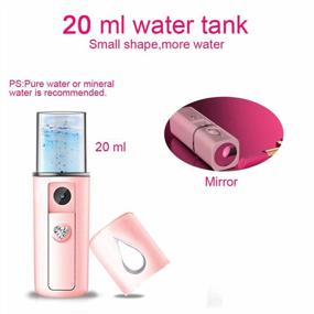 img 1 attached to Pink USB Rechargeable ZOMFOM Nano Facial Steamer: Hydrating Mist Spray For Eyelash Extensions, Pore Cleaning, Moisturizing, And Water SPA -Compact Mini Beauty Device