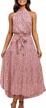 temofon women's dresses halter neck summer boho maxi floral print backless sleeveless dress with belt s-2xl logo