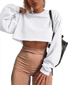 img 3 attached to Stay Fashionable & Comfortable With GEMBERA Women'S Crop Sweatshirts