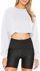 img 4 attached to Stay Fashionable & Comfortable With GEMBERA Women'S Crop Sweatshirts