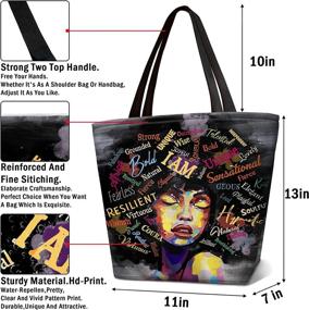 img 3 attached to African American Shoulder Business Shopping Women's Handbags & Wallets via Totes