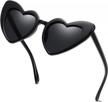 heart-shaped cat eye sunglasses for women in vintage mod style, retro glasses with uv400 protection logo
