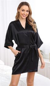 img 1 attached to 👘 Bund Women's Colour Kimono Oblique: Stylish and Comfortable Women's Clothing from Lingerie, Sleep & Lounge