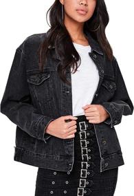 img 2 attached to Eliacher Womens Boyfriend Jacket Sleeve Women's Clothing at Coats, Jackets & Vests