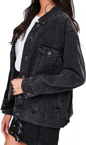 img 1 attached to Eliacher Womens Boyfriend Jacket Sleeve Women's Clothing at Coats, Jackets & Vests
