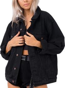 img 4 attached to Eliacher Womens Boyfriend Jacket Sleeve Women's Clothing at Coats, Jackets & Vests