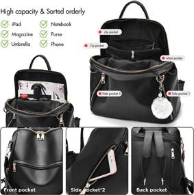 img 1 attached to 👜 Fashionable Multifunctional Leather Shoulder Handbags & Wallets for Women via Fashion Backpacks