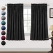 princedeco black velvet curtains - luxurious home decor window covering for bedroom, set of 2 (w52 x l63) logo