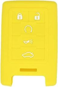 img 1 attached to SEGADEN Silicone Cover Protector Case Holder Skin Jacket Compatible With CADILLAC CHEVROLET 5 Button Smart Remote Key Fob CV2770 Yellow